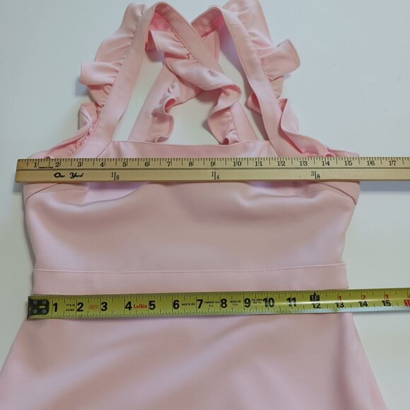 Likely Hara Pink Ruffled Midi Dress Size 4 - Picture 11 of 14